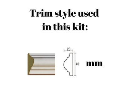 Wall Molding Kit- 6 Frames- Pre-Cut Wall Trim- Paintable Accent Wall Paneling- Modern Decor- Wall Wainscoting-Picture Frame Style Paneling