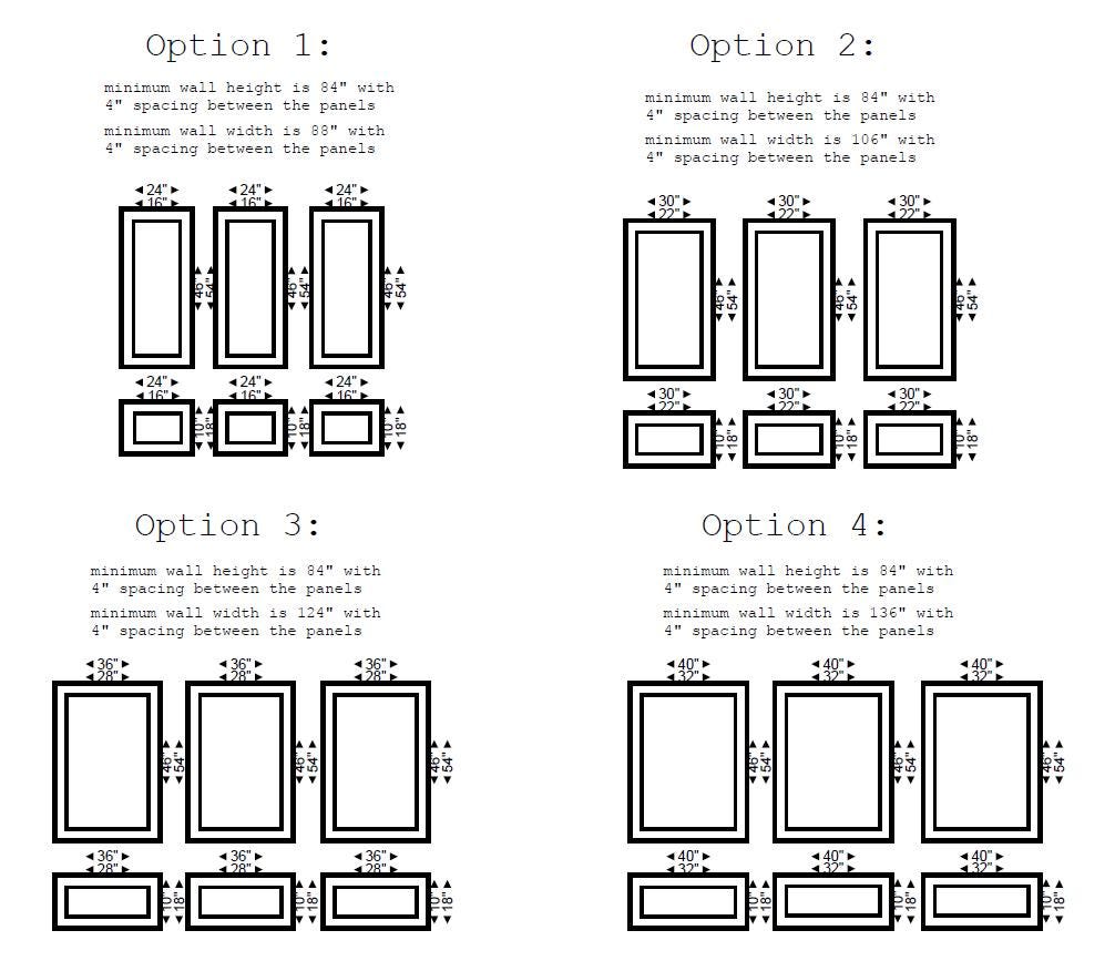 Wall Paneling Kit – Double Frame 6 Panel Design | Pre-Cut Wall Trim ...