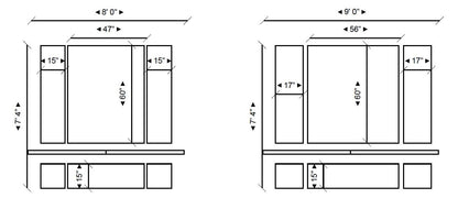 Wall Paneling Kit- Wall Trim- Accent Wall Molding- Paintable Wainscoting- Box Paneling- Bedroom Wall- Nursery Wall- 6 Panels Narrow and Wide