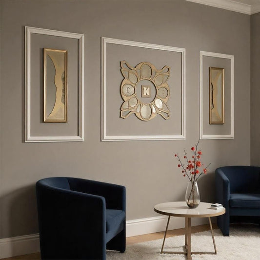 Wall Molding Kit- Wall Trim- Accent Wall Paneling- Modern Wall Wainscoting- Wall Decor- Living Room- Bedroom Wall- 3 Boxes
