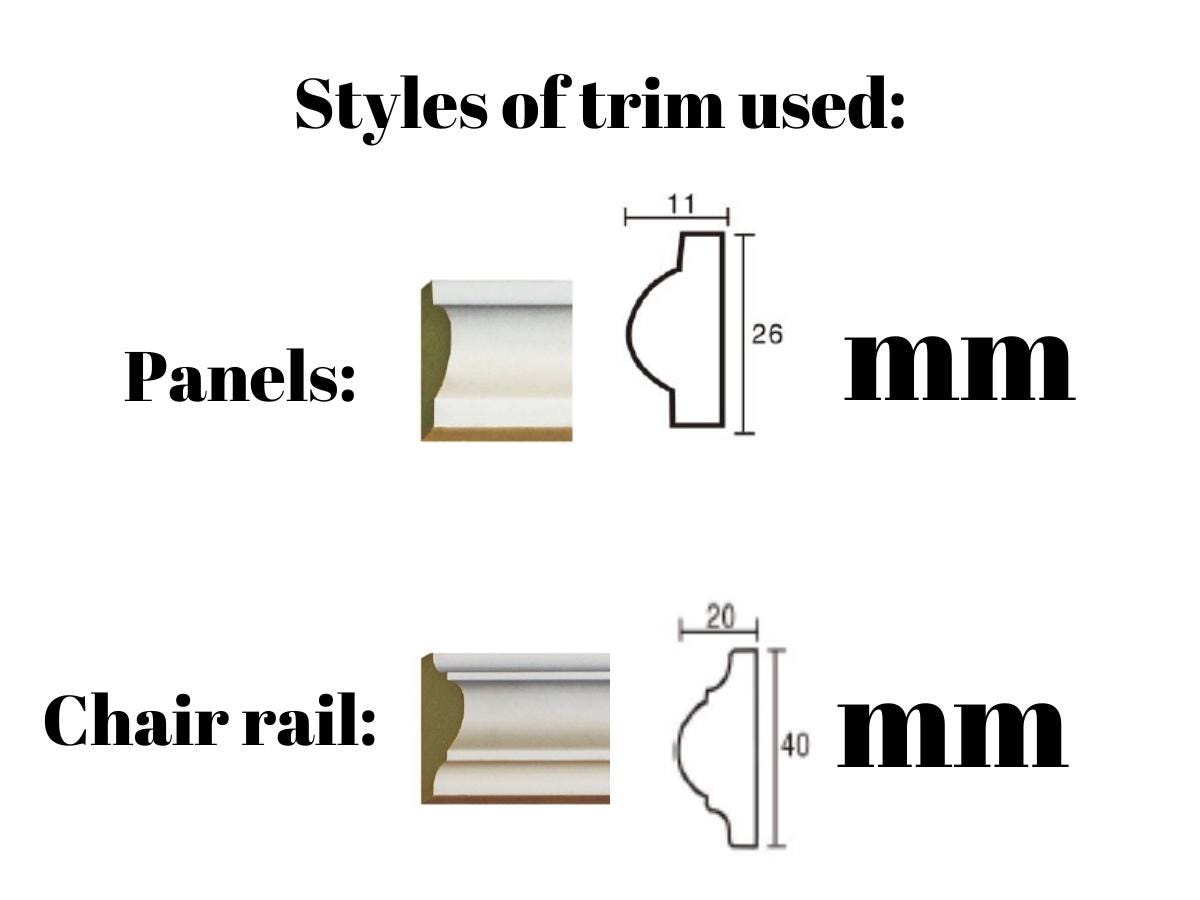 Wall Molding Kit Half Wall - Accent Wall- Hallway Wall- Dining Room Wall- Picture Frame Paneling- Box Paneling- Wall Trim Kits in Canada