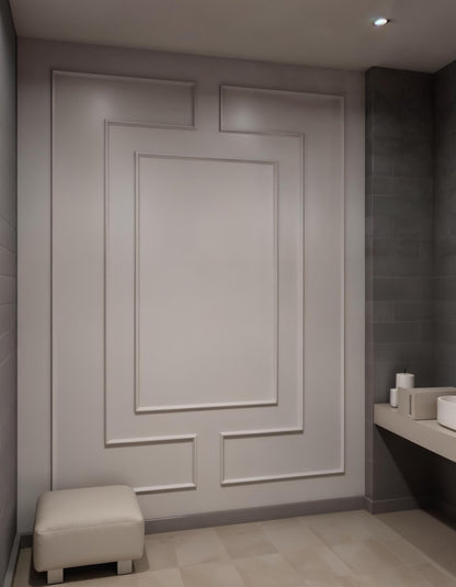 Wall Molding Kit- Paintable Wall Trim- Accent Wall- Square Paneling- Box Paneling- Wall Paneling Kit- Bathroom Wall- Hallway Decor