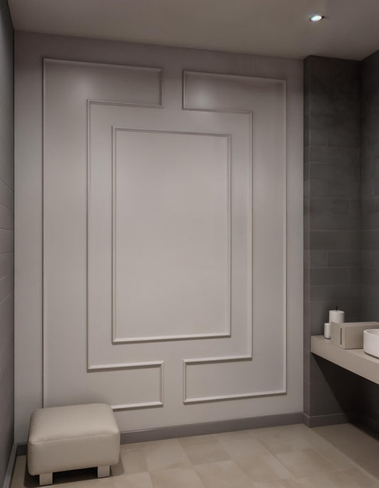 Wall Molding Kit- Paintable Wall Trim- Accent Wall- Square Paneling- Box Paneling- Wall Paneling Kit- Bathroom Wall- Hallway Decor