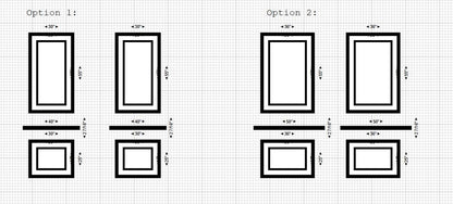 Wall Paneling Kit- Wall Trim- Accent Wall Molding- Paintable Wainscoting- Box Paneling- Bedroom Wall- Nursery Wall- Double Frame
