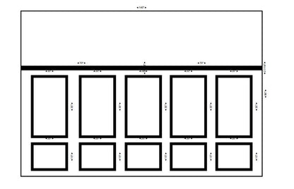 Wall Molding Kit- Wall Trim- Accent Wall Paneling- Modern Wall Wainscoting- Wall Decor- Living Room- Bedroom Wall- Tall Half Wall