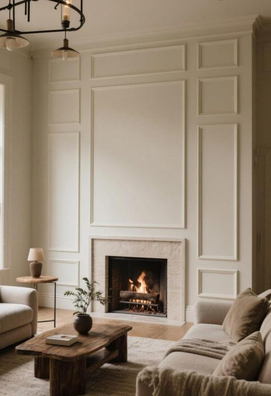 Pre-cut Wall Trim Kit- Wall Molding- Paintable Wainscoting- Fireplace Wall- Living Room Wall Decor- Accent Wall Molding- Wall Paneling Kit